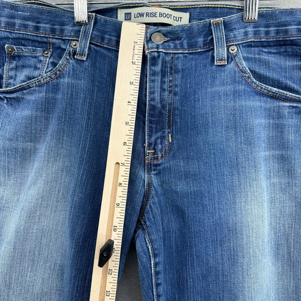 2011 Gap Low Rise Boot Cut Jeans Med Wash Women's 14 34x31 Western Country Y2K - Picture 7 of 9